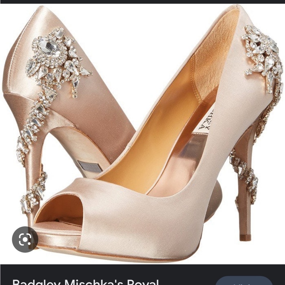 Badgley Mischka’s Royal Evening Pumps in Nude/Blush